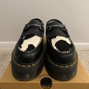 Dr. Martens Hair-On Cow Quad Platform Loafer